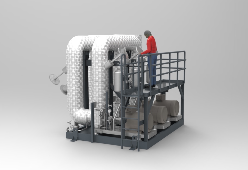 Pumpengruppe (Thermoöl-Zwischenkreislauf) - Pump Skids (thermal oil intermediate circuit)